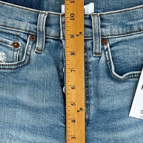 RE/DONE 90s HIGH RISE ANKLE CROP JEANS WOMEN’S sz 24 Button Fly Blue Stretch NWT - Picture 14 of 16